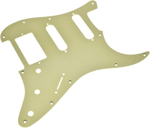 Dopro 11 فتحة من الألومنيوم غير اللامع Strat HSS Style Pickguard معدن مؤكسد ST Pick Guard لوحة خدش للولايات المتحدة الأمريكية/المكسيك ST/Strat Matte Silver in Saudi Arabia