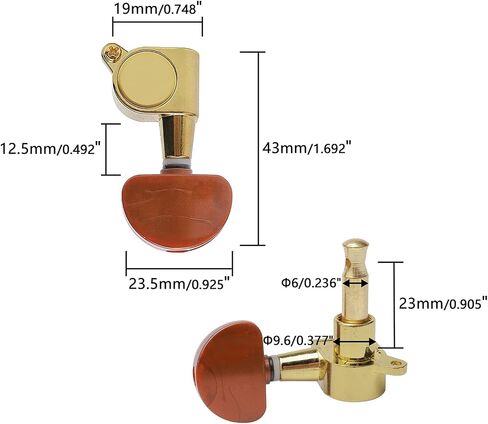 الذهب 6 قطع 3R3L ضبط الغيتار أوتاد المغلقة قفل المستقبلون آلة رؤساء أزرار مجموعة ل Epiphone ليه بول الغيتار الكهربائي الشعبية الغيتار الصوتية DIY أجزاء in Kuwait