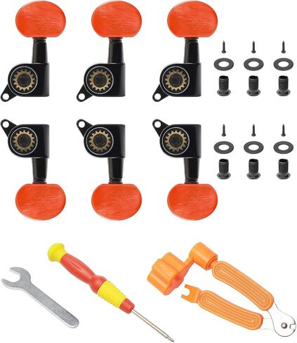 الذهب 6 قطع 3R3L ضبط الغيتار أوتاد المغلقة قفل المستقبلون آلة رؤساء أزرار مجموعة ل Epiphone ليه بول الغيتار الكهربائي الشعبية الغيتار الصوتية DIY أجزاء in Kuwait
