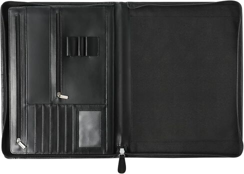 حافظة مجلدات من الجلد الطبيعي من Ringsun، حافظة أعمال جلدية مقاس A4/Pad، منظم مجلدات المحفظة الجلدية، بني in Kuwait