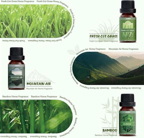 SALUBRITO Essential Oils Set, Nature Fragrance Oils Set - Forest Pine, Ocean Breeze, Rain, Fresh Cut Grass, Mountain Air, Bamboo, Premium Scented Oil for Diffuser, Candle, Soap Making in Saudi Arabia