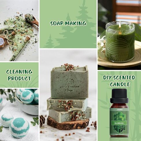 SALUBRITO Essential Oils Set, Nature Fragrance Oils Set - Forest Pine, Ocean Breeze, Rain, Fresh Cut Grass, Mountain Air, Bamboo, Premium Scented Oil for Diffuser, Candle, Soap Making in Saudi Arabia