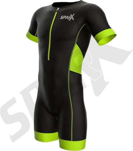 Sparx Men Elite Aero Short Sleeve Triathlon Suit Skinsuit Team Tri Suit Swim Bike Run in Saudi Arabia