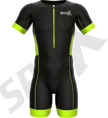 بدلة Sparx Men Elite Aero بأكمام قصيرة بدلة ترايثلون من الجلد لفريق ثلاثي بدلة سباحة ودراجة الجري in Kuwait