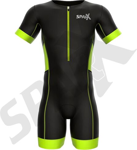 Sparx Men Elite Aero Short Sleeve Triathlon Suit Skinsuit Team Tri Suit Swim Bike Run in Saudi Arabia
