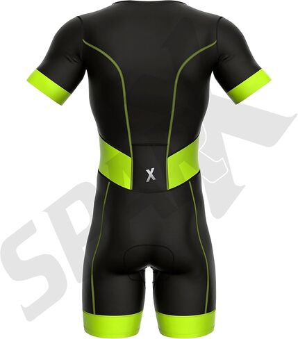 Sparx Men Elite Aero Short Sleeve Triathlon Suit Skinsuit Team Tri Suit Swim Bike Run in Saudi Arabia