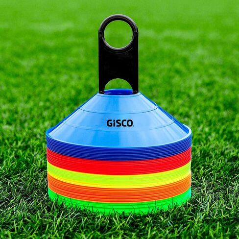 Disc Cones Agility Soccer Cones with Carry Bag and Holder for Training, Football, Kids, Sports, Field Cone Markers in Saudi Arabia
