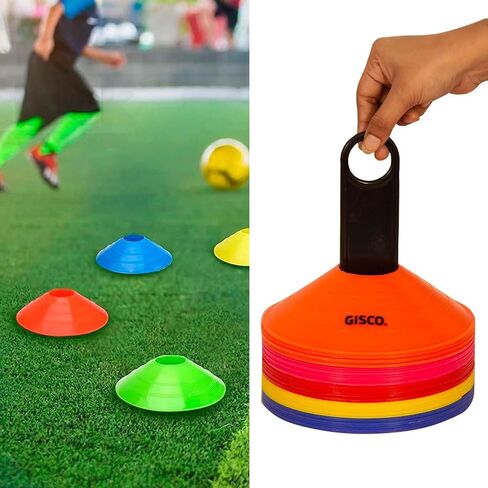 Disc Cones Agility Soccer Cones with Carry Bag and Holder for Training, Football, Kids, Sports, Field Cone Markers in Saudi Arabia