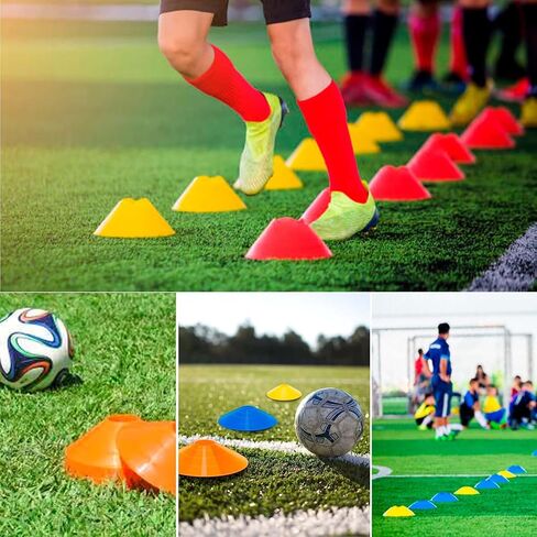 Disc Cones Agility Soccer Cones with Carry Bag and Holder for Training, Football, Kids, Sports, Field Cone Markers in Saudi Arabia