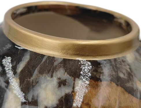 برطمان زنجبيل سيراميك بنمط رخامي مقاس 19 بوصة، برطمان معبد مزخرف بغطاء كبير الحجم لتزيين طاولة المكتب المنزلية وغرفة المعيشة وغرفة النوم in Kuwait