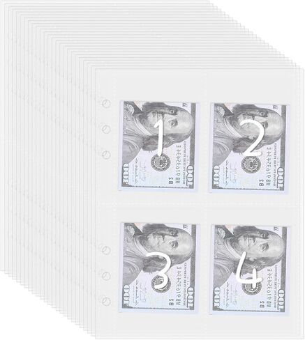 100 ظرفًا من حشوات مجلد التحدي لتوفير المال، 25 حزمة من الجيوب لمجلد التوفير مقاس A5، طريقة مضحكة لتوفير 5050 دولارًا in Kuwait