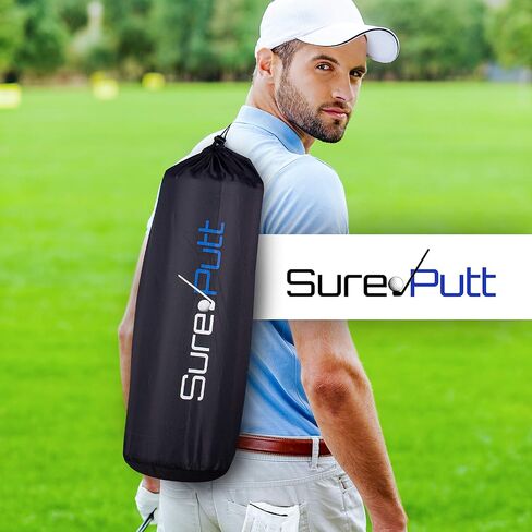 SurePutt Golf Putting Mat Indoor | Premium Practice Chipping and Putting Green | Eye Alignment Mirror and Putting Cup Included | Complete Short Game Improvement System |Approx 10ft x 1.7ft in Saudi Arabia