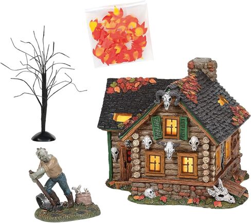 Department 56 Snow Village Halloween Haunted Huntsman House Lit Building and Accessories Boxed Set, 5.87 Inch, Multicolor in Saudi Arabia