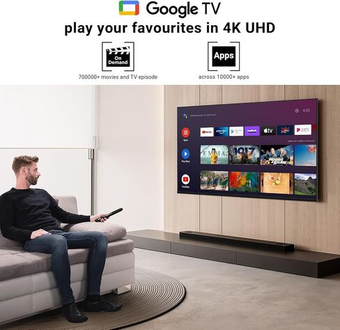 تلفزيون 50 بوصة فائق الدقة LED، تلفزيون Google بشاشة عريضة UHD نحيفة، تلفزيون ذكي مع HDMI USB مدمج مناسب للمطبخ وغرفة الأطفال في الطابق السفلي أو RV Camper 2023 in Saudi Arabia