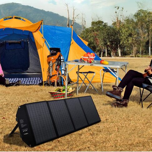 Portable Solar Panel Charger 40W Foldable Solar Panel for Portable Power Station, iPhone, iPad, Laptop, Camping Solar Panels with USB QC 3.0/USB C/18V DC, Solar Panels for Camping Outdoor Van RV Trip in Saudi Arabia