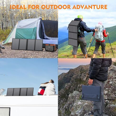 Portable Solar Panel Charger 40W Foldable Solar Panel for Portable Power Station, iPhone, iPad, Laptop, Camping Solar Panels with USB QC 3.0/USB C/18V DC, Solar Panels for Camping Outdoor Van RV Trip in Saudi Arabia