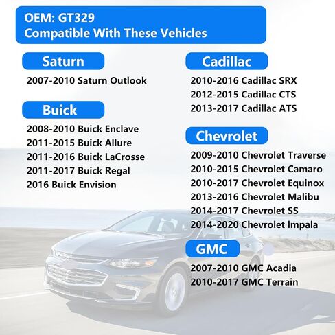 Gas Cap, Fuel Cap GT329 Compatible with SATURN Outlook,BUICK Enclave Allure LaCrosse Envision Regal,CADILLAC SRX CTS ATS,CHEVROLET Traverse Camaro Equinox Malibu SS Impala,GMC Acadia Terrain,More. in Saudi Arabia