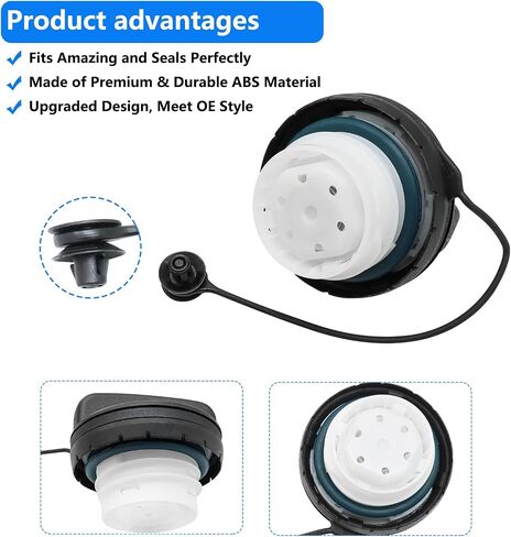 Gas Cap, Fuel Cap GT329 Compatible with SATURN Outlook,BUICK Enclave Allure LaCrosse Envision Regal,CADILLAC SRX CTS ATS,CHEVROLET Traverse Camaro Equinox Malibu SS Impala,GMC Acadia Terrain,More. in Saudi Arabia