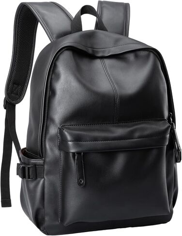 Leather Backpack for Men Black Large Backpack Fit 15.6inch Laptop Rucksack Waterproof for Work Commute Casual Daypack College in Saudi Arabia