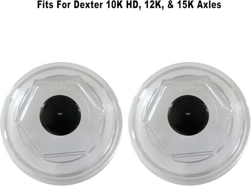أغطية غبار حمام الزيت، K71-148-00، تناسب محاور الخدمة العامة Dexter 9k-10K التي تم بناؤها بعد عام 1989، تناسب Dexter 10K HD، 12K، 15K 4.0 بوصة غطاء بلاستيكي لمحور المقطورة 21-36 أغطية زيت - 4 قطع in Kuwait