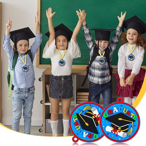 Kids Kindergarten Graduation Medal Rubber Graduation Award Medal with Neck Ribbon Preschool Graduation Medals for Graduating Gifts Favors, 2 Inch in Saudi Arabia