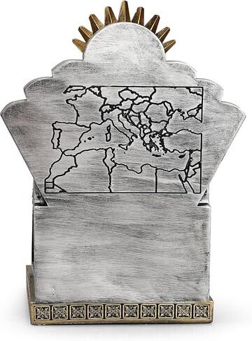 King's Guard Seat Warrior Leader Swordsman Armor Knight Statue Ornament with a Metal Sword Letter Opener Top Collection as Gift for Office and Home (Blue) in Saudi Arabia