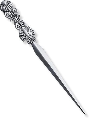 فتاحة حروف كلاسيكية منقوشة، فضي - صندوق هدايا - 7.25 بوصة in Kuwait