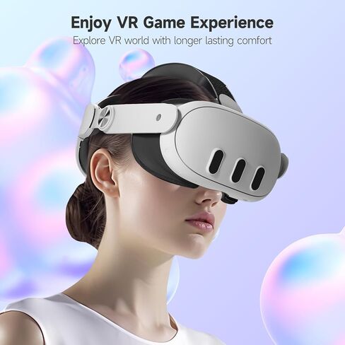 حزام الرأس لـ Meta Quest 3، حزام Elite مريح قابل للتعديل لملحقات Oculus Quest 3، وسادة ناعمة لسماعات الواقع الافتراضي قابلة للفصل واستبدال حزام الرأس in Kuwait