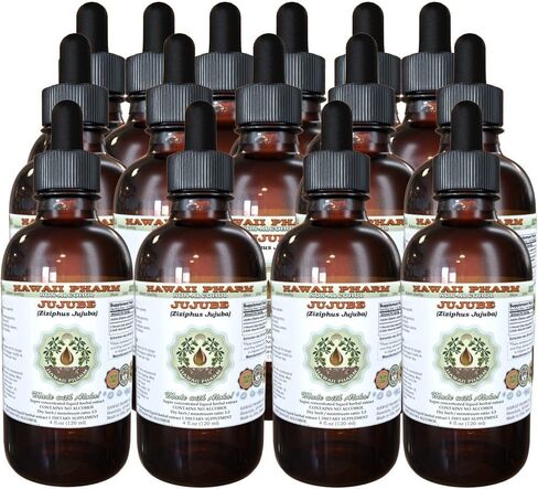 Hawaii Pharm Jujube Alcohol-Free Liquid Extract, Jujube (Ziziphus Jujuba) Dried Fruit Glycerite Natural Herbal Supplement 2 oz in Saudi Arabia