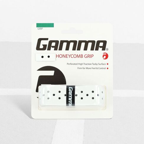 مقبض بديل على شكل قرص العسل من GAMMA للتنس، ماص للرطوبة، لزج، متين للغاية، أبيض... in Kuwait