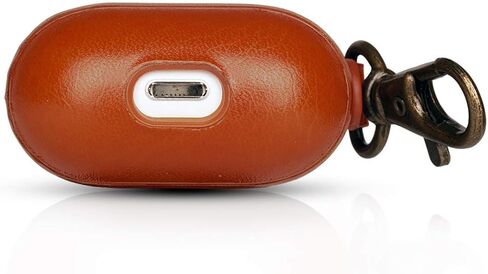 غطاء حافظة Dreem Om AirPods 1 & 2 مع مشبك سلسلة مفاتيح، حافظة Airpods من الجلد النباتي للرجال والنساء، ملحق سماعات أذن فاخرة لهاتف Apple iPhone - بورجوندي in Kuwait