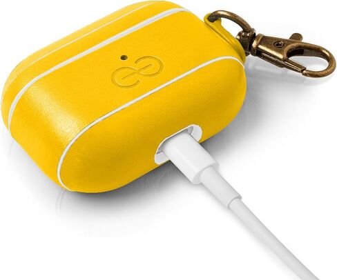 Dreem Om AirPods 1 & 2 Case Cover with Keychain Clip, Vegan Leather Airpods Case for Men & Women, Luxury Earbuds Accessory for Apple iPhone - Burgundy in Saudi Arabia