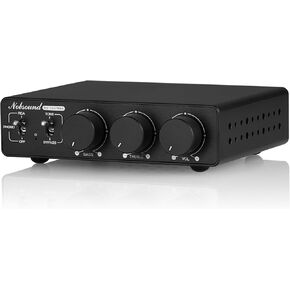 Douk Audio NS-13G MAX 300Wx2 Stereo Amplifier with Phono Input - HiFi Class D Mini Power Amp for Home Theater, Turntables, Studio Monitor | TPA3255 Chip, RCA/MM Inputs, Bass/Treble Control (DC 48V)