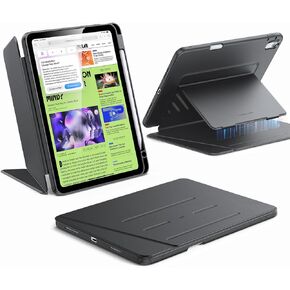ESR for iPad Air 11 Inch Case M3/M2 (2025/2024), iPad Air 5th/4th Gen (2022/2020), Vertical Stand Cover, Multi Stand Angles, Ultra-Stable Case with Pencil Holder, Flip Series, Black