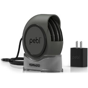 Vornado PEBL PAK Portable Desk Fan مع Carry Case ، وقاعدة مدعومة ، وقاعدة مغناطيسية ، وتدفق هواء قابل للتعديل ، أو تبريد موضعي ، أو إعدادات سرعتين ، ومحول الجدار ، أو مثالي للمنزل أو المكتب أو السفر in Kuwait