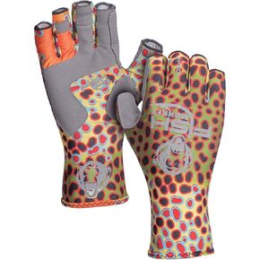Fish Monkey SPF 50+ Four Way Stretch Quick Dry Breathable Half Finger Second Skin Fit Fishing Guide Gloves Superior Non Slip Grip for Men and Women