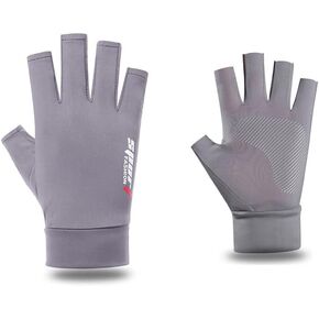 INOGIH Half-Finger Driving Gloves for Men Women,Summer Lightweight Non-Slip Sun-Gloves for Cycling Fishing Sailing Rowing
