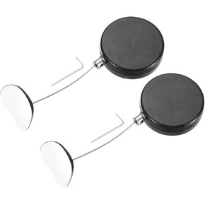 MECCANIXITY 3.3ft Retractable Cable Lock with Arc Patch Remote Control Security Lock with Adjustable Cord Tether Anti Theft for Laptop, TV, 150 G, Black, 2 Pack