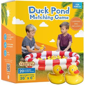 Duck Pond Matching Carnival Game, Outdoor Games for Kids Birthday Party Fun Activities for Kids 4-8, 3-5 - Outdoor Water Toys and Games for Backyard, Beach - Memory Game, Easter Gift Summer Toy