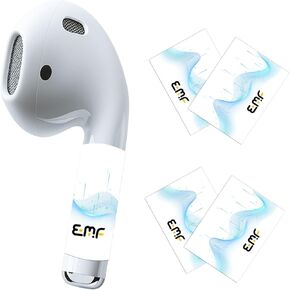 4 Pcs Protection Stickers for AirPods 2nd/3rd Gen, Bluetooth Headphones, Wireless Earbuds, and Headsets - White