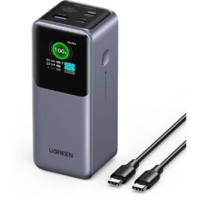 UGREEN Nexode Power Bank 20000mAh 130W Portable Charger 72Wh PD Fast Charging 3-Port USB C Battery Pack with TFT Smart Display for MacBook/iPad/iPhone 16/Samsung S24 and More Genshin Impact Edition