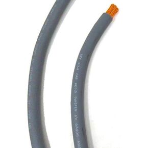 50 ft CCA 1/0 Gauge Oversized Silver Power Ground Wire Sky High Car Audio