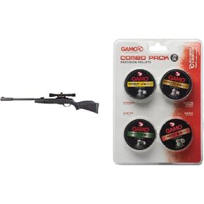 Gamo Whisper Fusion Mach 1 Air Rifles 6110063254 .177 Caliber 3-9x4 Scope and 1000 Count .177 Caliber Air Rifle Pellet Combo Pack