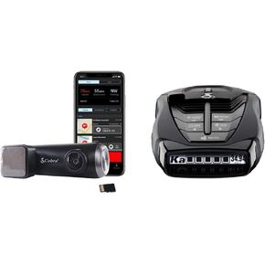 Cobra Smart Dash Cam (SC 100) - Full HD 1080P Resolution & RAD 480i Laser Radar Detector – Long Range Detection, Bluetooth, iRadar App, LaserEye Front and Rear Detection, Next Gen IVT Filtering, Black