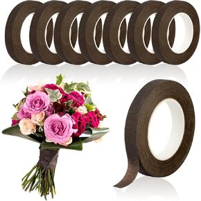 8 Packs Floral Tape, 1/2" Wide Flower Tape, Dark Green Floral Tape for Fresh Flowers, Adhesive Florist Tape for Floral Crafts, Bouquet Floral Arranging Stem Wrapping, Wedding Bouquet, 30Yard in Kuwait