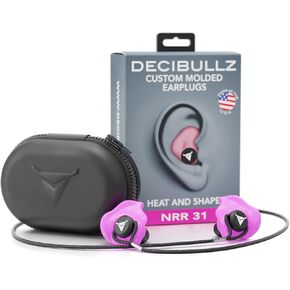 Decibullz Custom Molded Earplugs Pro Pack (Pink) Bundle
