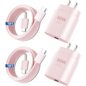 iPhone 16 15 Pro Max Charger, 30W USB C Fast Charger Block iPhone 16 Charger Fast Charging with 10FT Ultra Long Type C Charging Cable for iPhone 16 Pro Max/16 Pro/15 Pro Max/15 Pro/15, iPad, S24 Ultra