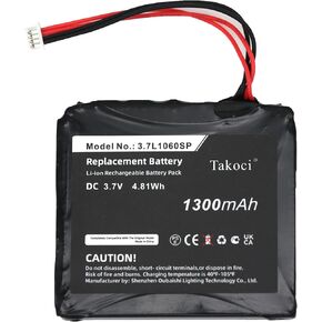Replacement Battery Compatible with Texas Instruments TI-84 Plus C Silver Edition, TI-Nspire CX (Old Verson) /CX CAS (Old Verson), TI-Nspire Touchpad, N2/AC/2L1/A, Part No P11P35-09N01, 3.7V 1300mAh
