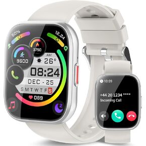 Smart Watch for Men Women Bluetooth Call, 1.85" HD Touch Screen Fitness Watch with Sleep Heart Rate Monitor, 112+ Sports Modes, IP68 Waterproof Activity Trackers for Android iOS, Black