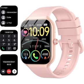 Smart Watch, 1.96" HD SmartWatch for Men Women Touch Screen Answer/Make Call, 100+ Sport Fitness Tracker IP68 Waterproof, Activity Tracker with Heart Rate SpO2/Sleep Monitor/Pedometer for Android iOS